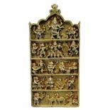 A BRASS HAKU PATRA PLAQUE, ANDHRA PRADESH, DECCAN, SOUTHERN INDIA, DATED SAMVAT 1516 (1460 AD)