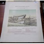 Portrait of the East Indiaman "The Orwell", lithograph, Ipswich, 1834, 19" x 17" overall