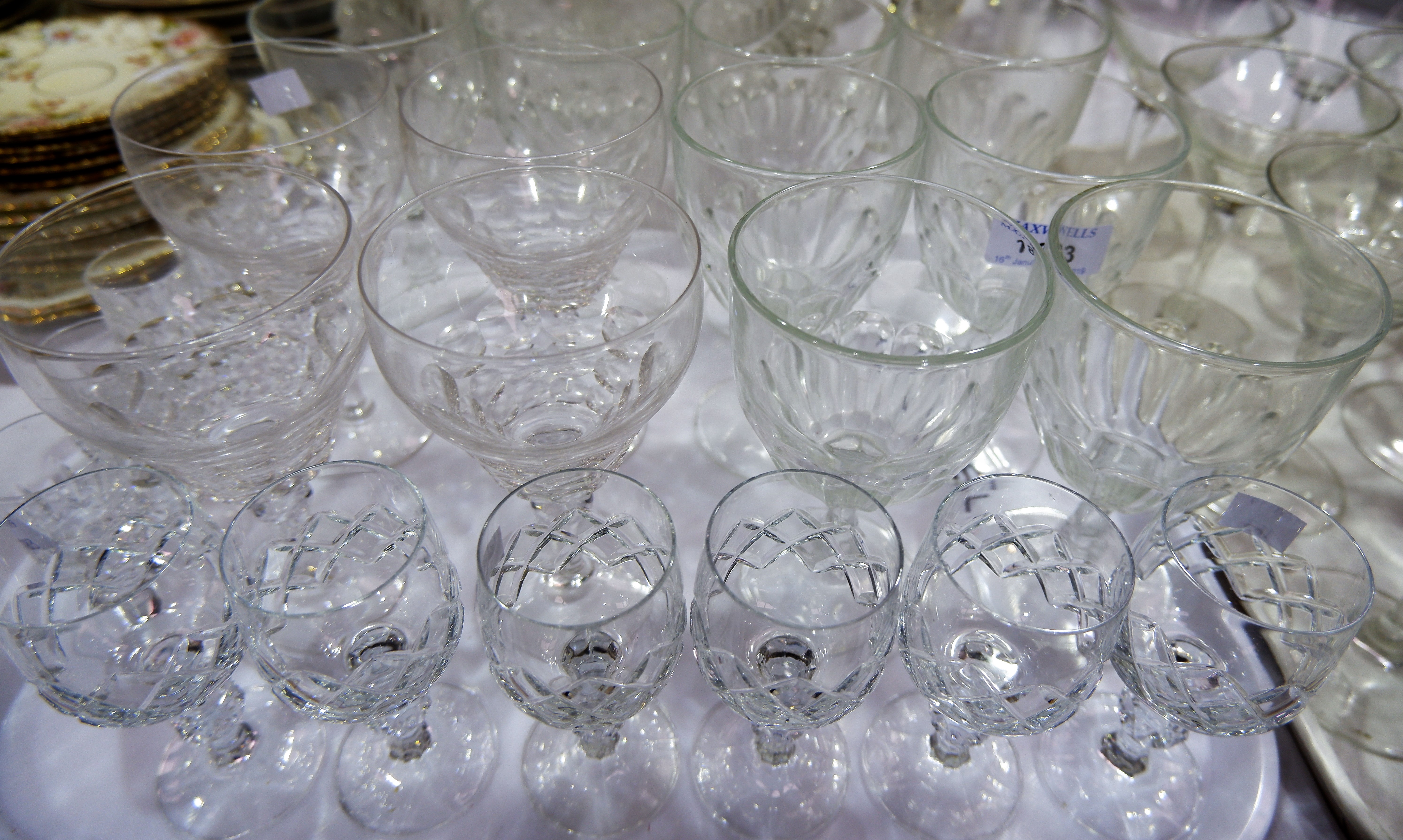 A selection of cut drinking glasses - Image 2 of 2