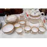 A Spode "Fleur de Lys Gold" part tea set, 22 pieces including teapot