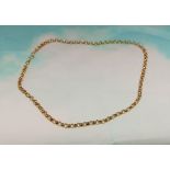 A 9 carat hallmarked gold belcher chain, 6.5 gm