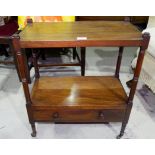 A 19th century mahogany 2 height whatnot with drawer