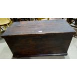 A 19th century stained pine blanket box