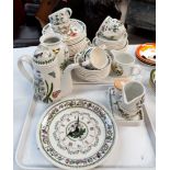 A Portmeirion Botanic Garden part dinner and tea service, 52 pieces approx