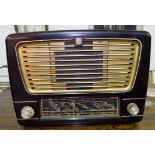 A 1950's Bakelite cased radio