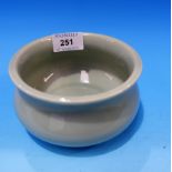 A Chinese plain celadon glazed bowl of circular baluster form, diameter 5"
