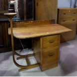 A 1930's child's 3 piece bedroom suite in limed oak comprising dressing table, tallboy and small