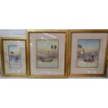 W Wray: pair of watercolours of Middle Eastern scenes, signed, 11" x 8½", framed and glazed; another