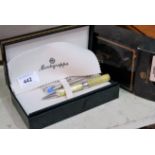 A Montegrappa ballpoint pen in original box with certificates; outer box; etc.