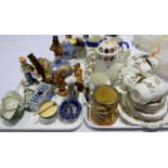 An Adams "Old Colonial" part tea service; a Royal Adderley "Beechwood" part tea service;