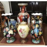 A selection of large modern decorative vases