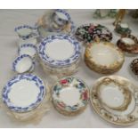 A Mason's "Regency" part dinner service, 36 pieces approx.; a blue & white part tea set; etc.