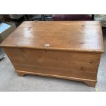 A 19th century stripped pine blanket box