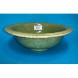An early Chinese celadon bowl, diameter 9"