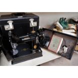 A Singer Portable Electric Sewing Machine No 221K1