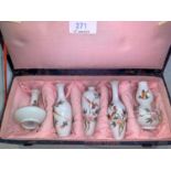 A boxed set of 5 "Chinese Republic" miniature vases