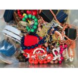 A selection of necklaces and costume jewellery