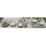 A Villeroy & Boch "Melina" part dinner and tea service; a Limoges "Phillippe" similar