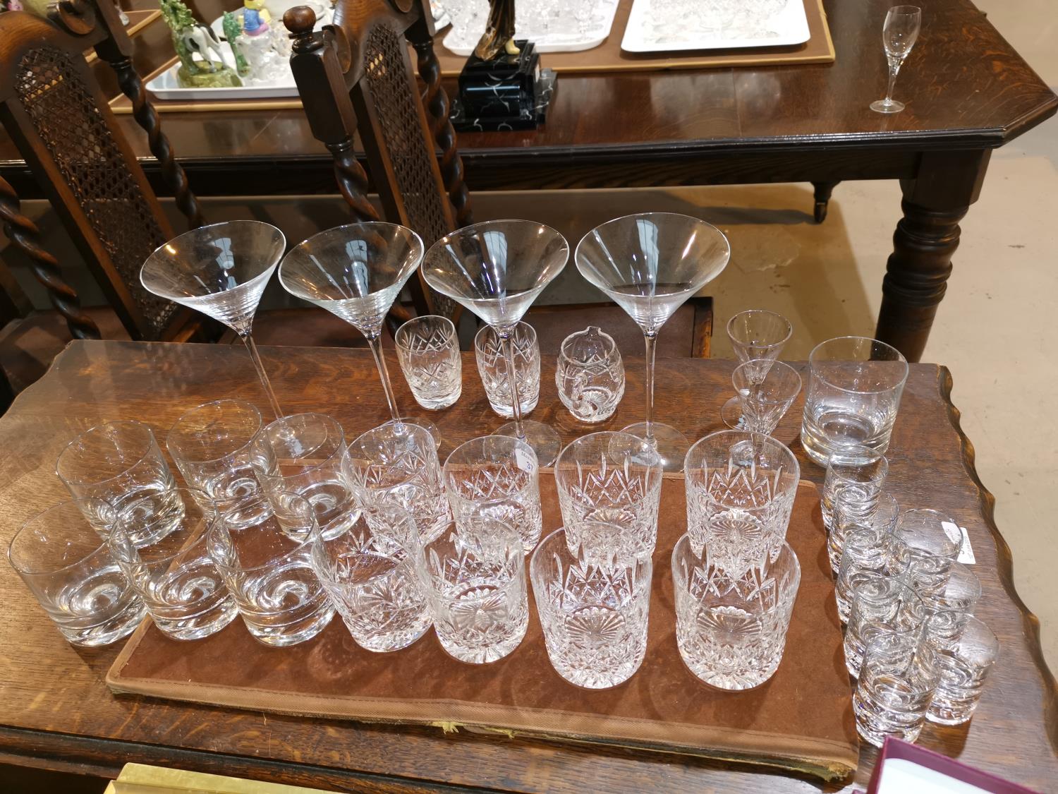 Stuart cut drinking glasses and other glasses