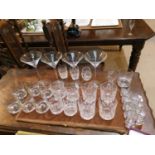 Stuart cut drinking glasses and other glasses