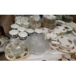 A Richmond bone china part dinner and tea service, 42 pieces approx.; 6 blue and white porcelain