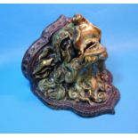 An unusual Royal Worcester ceramic wall sconce / bracket depicting the head of a Chinese dragon in