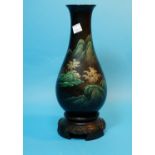A Chinese Faochow lacquer vase height 10.5"