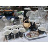A Portmeirion Magic Cities coffee set; a Gray's pottery toast rack; a Poole vase; etc.