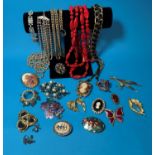 A selection of costume jewellery