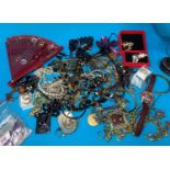 A selection of costume jewellery