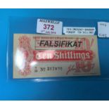 England 10 shillings 1914 Falsifikat Forged note