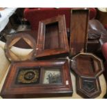 A 19th century American wall clock in mahogany rectangular case, with movement and dial (