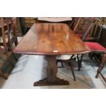 An Ercol refectory style dining table with stretcher base, 144 cm x 76 cm