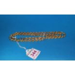 A 9 carat hallmarked gold rope twist chain, 14.9 gm