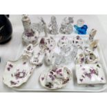 A mixed lot of decorative china and glass animals