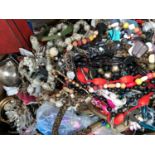 A large selection of mixed costume jewellery