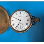 A gent's Waltham hunter pocket watch in gold plated case