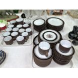 A Hornsea Pottery dinner and tea service "Contrast 1976", 16 setting, 80 pieces approx