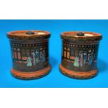 Two Royal Doulton series ware tobacco jars "Old Moston"