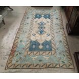 A modern geometric design hand knotted Persian rug