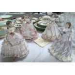 Four Royal Worcester limited edition figures: "The Fairest Rose"; "Royal Debut"; "Sweet