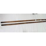 Two 19th century faux grain wood novelty sticks