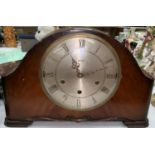 A Smith's Westminster chimes mantel clock; a marble cased mantel clock