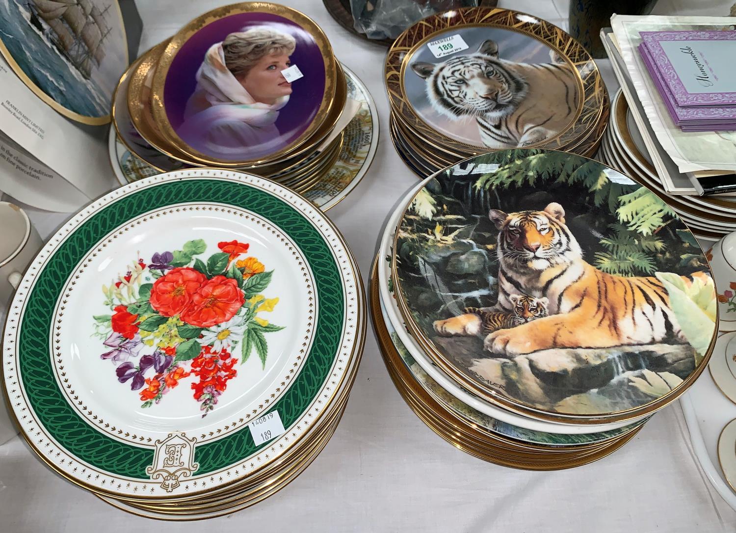 A set of 6 limited edition "Golden Age" plates; 3 sets of 4 limited edition plates, many with