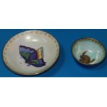 A Wedgwood lustre bowl by Daisy Makeig-Jones decorated with butterfly to the centre Z4827, another