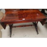 A mahogany reproduction dwarf sofa/coffee table