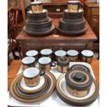 A 1970?s Hornsea Pottery ?Midas? part dinner and tea service, 54 pieces comprising of 5 dinner