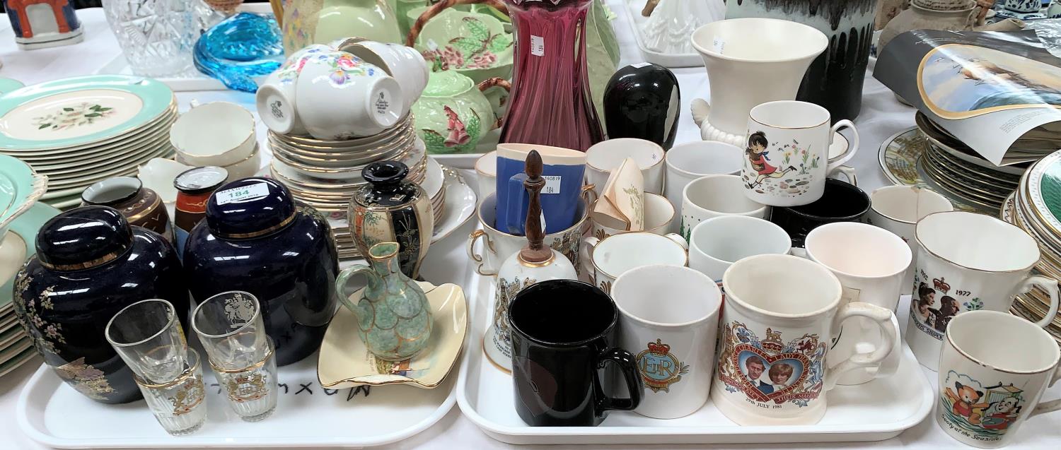 An Adderley bone china part tea set, floral pattern, 26 pieces approx.; a selection of Royal