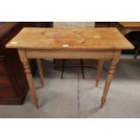 A 19th century rectangular pine side table