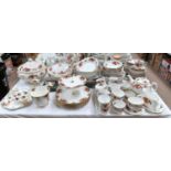 A selection of Royal Albert Old Country Roses, including 2 tier cake stand; clock; menu holders;
